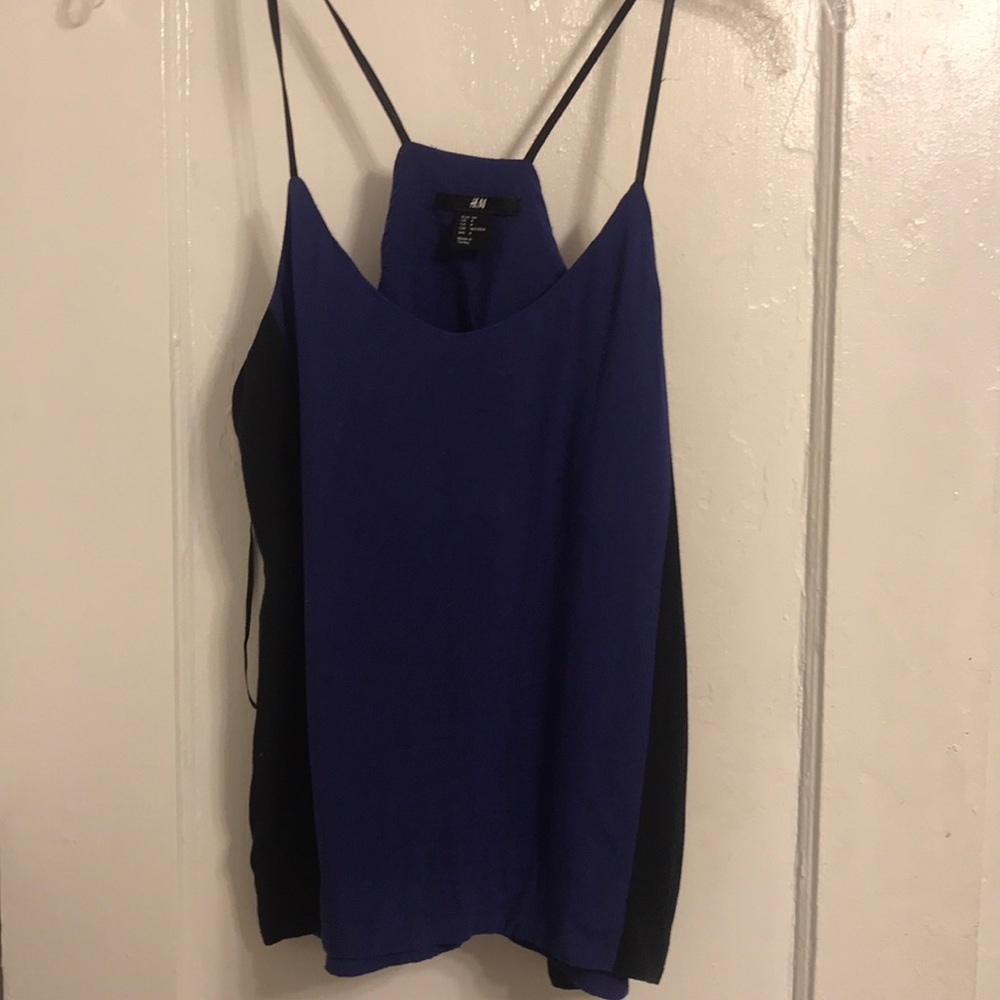 Blue and black tank